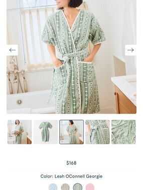 Weezie x Leah O’Connell Georgie Short Sleeve Robe